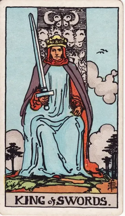King of Swords tarot card (Rider–Waite–Smith)