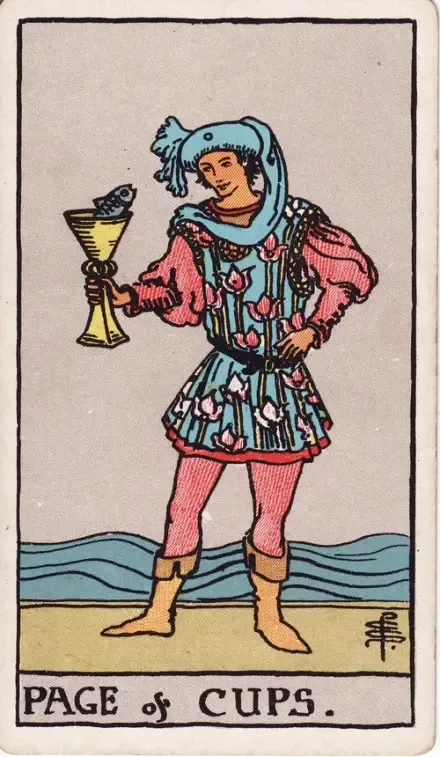 Page of Cups tarot card (Rider–Waite–Smith)